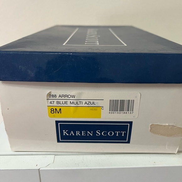 Karen Scott Sandals Arrow Blue Multi Azul‎ 8 - Picture 3 of 6
